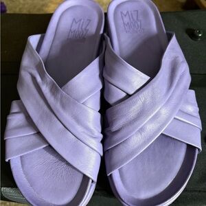 Miz Mooz Women's Purple Slide Sandals